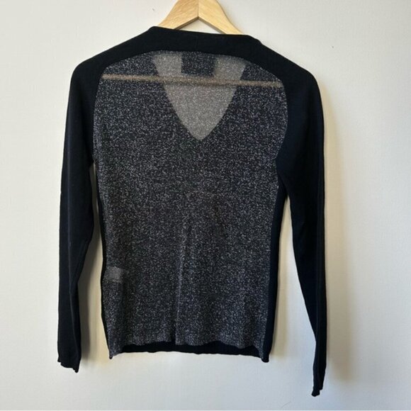 Vintage Dolce & Gabbana Black Metallic Cashmere Sweatear Size 38 - Picture 2 of 5